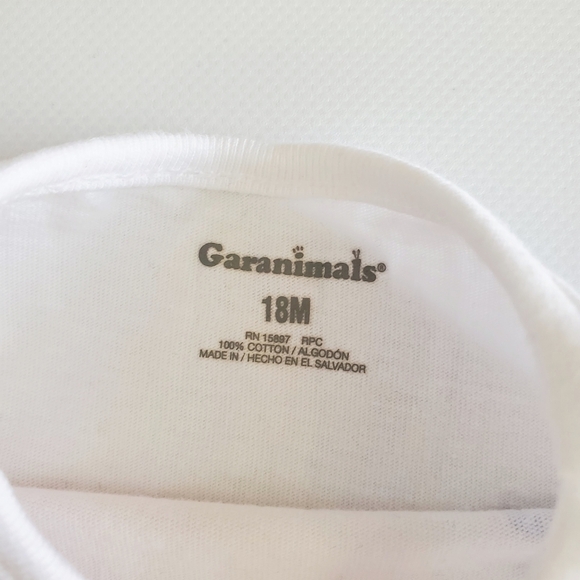 K1302 * Garanimals Baby Squad Tee Glitter Lettering White Pink Blue Size 18M - Picture 4 of 6